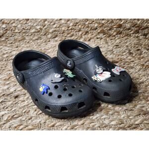 Crocs Classic Clog Little Kid Size C11 Black With Jibbitz Star Wars